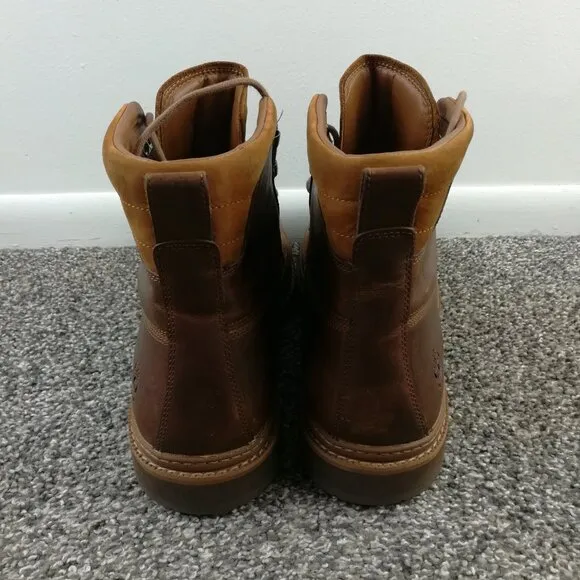 Men's Timberland Port Union Brown Waterproof Insulated Leather Boots Size 12