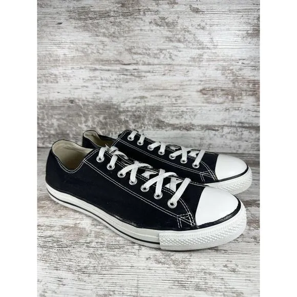 Men's Vintage Converse All Star Low Black Canvas Sneakers Sz 12