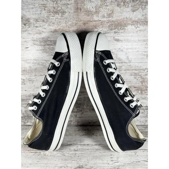 Men's Vintage Converse All Star Low Black Canvas Sneakers Sz 12