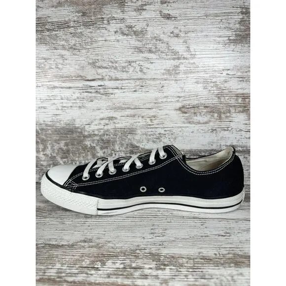 Men's Vintage Converse All Star Low Black Canvas Sneakers Sz 12