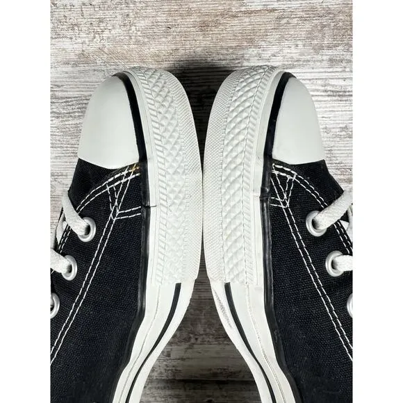 Men's Vintage Converse All Star Low Black Canvas Sneakers Sz 12