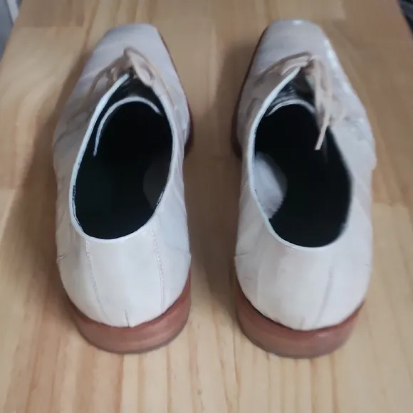 Men's White Leather Dress Shoes
