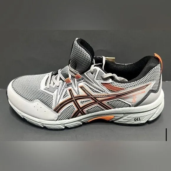 Mens WIDE 4E ASICS GEL VENTURE 8 Shett ROCK HABANERO ORTHOLITE Comfort Shoes