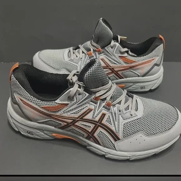 Mens WIDE 4E ASICS GEL VENTURE 8 Shett ROCK HABANERO ORTHOLITE Comfort Shoes
