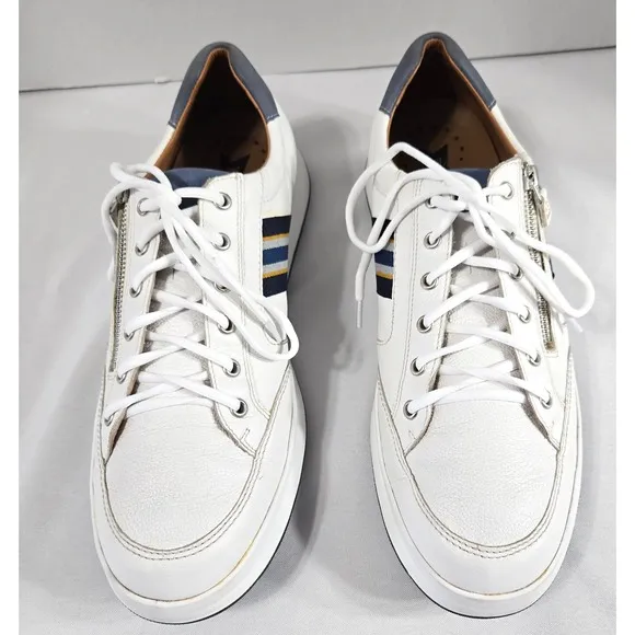Mephisto Lisandro All Leather Mens White Zipper Size 11.5 Quality Athletic Shoes