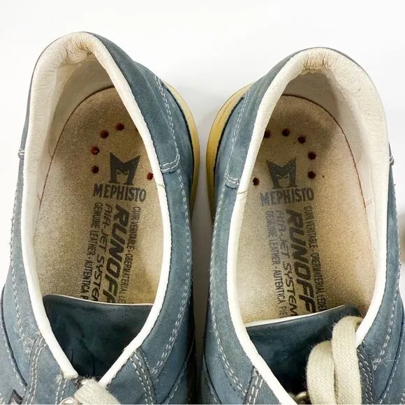 Mephisto Runoff Comfort Sneakers Blue Suede Women's 9.5