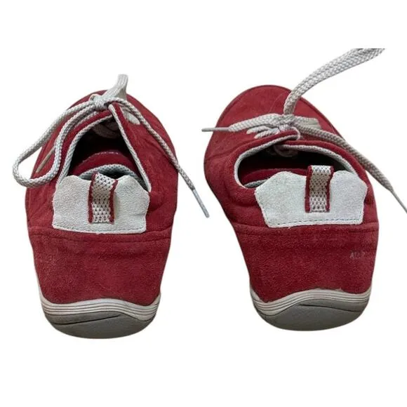 Mephisto Sky Sneakers Women 9 Red Suede Lace Up Comfort Casual Chic Shoes