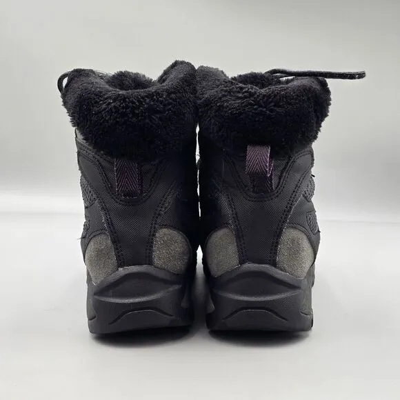 Merrel Women's Size 6.5 US GUC Damson Black Insulated Fleecd Winter Ankle Boots