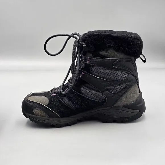 Merrel Women's Size 6.5 US GUC Damson Black Insulated Fleecd Winter Ankle Boots