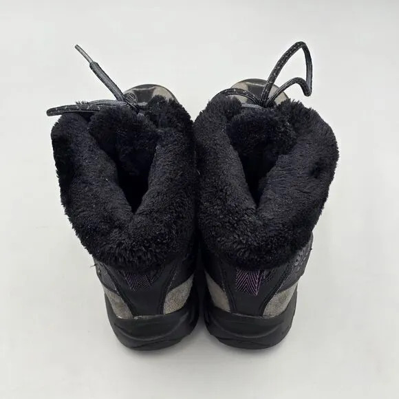 Merrel Women's Size 6.5 US GUC Damson Black Insulated Fleecd Winter Ankle Boots