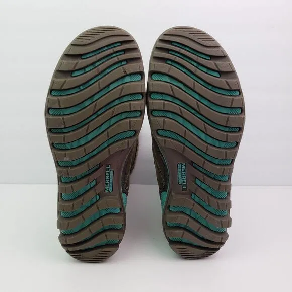 Merrell Bracken Womens Size 9 Brown Teal Leather 400 Gram Insulated Warm Winter
