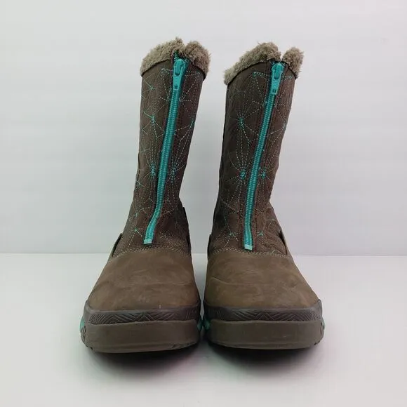 Merrell Bracken Womens Size 9 Brown Teal Leather 400 Gram Insulated Warm Winter