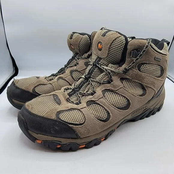 Merrell Brindle Mens 12 Brown Vent Mid Waterproof Outdoor Hiking Boots J160976C