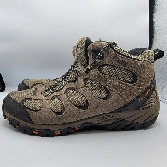 Merrell Brindle Mens 12 Brown Vent Mid Waterproof Outdoor Hiking Boots J160976C