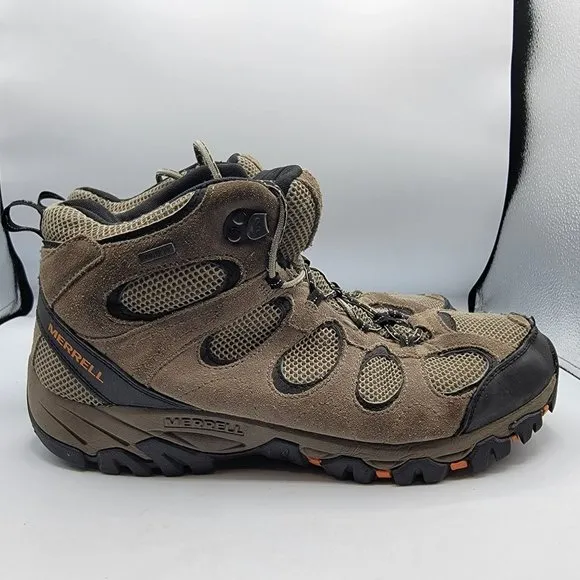 Merrell Brindle Mens 12 Brown Vent Mid Waterproof Outdoor Hiking Boots J160976C