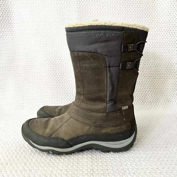 Merrell Grey Pewter Mid Calf Murren Waterproof Hiking Zip Boots Lined 10 J02165