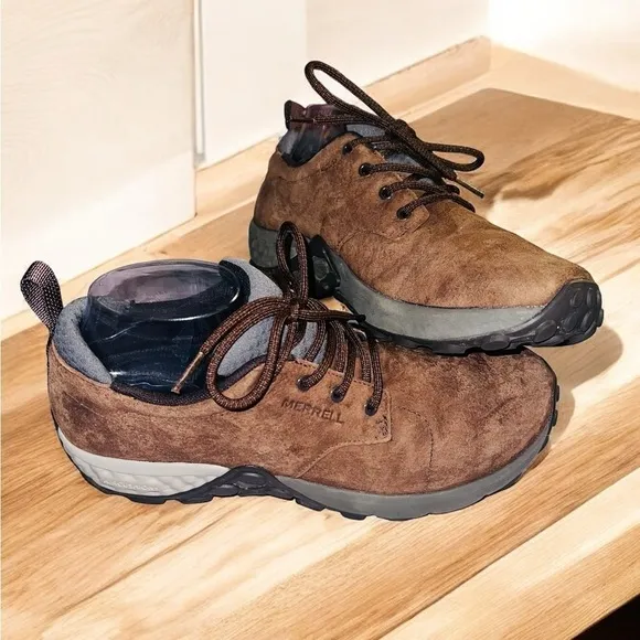 Merrell JUNGLE LACE AC  Mens Sz 9 Hiking TRAIL Shoe Sneaker DARK EARTH BROWN