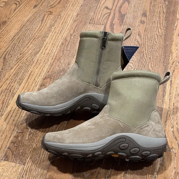 Merrell Jungle Mid Zip Polar Waterproof Ice  Boots Olive Men's Size 10  J003565