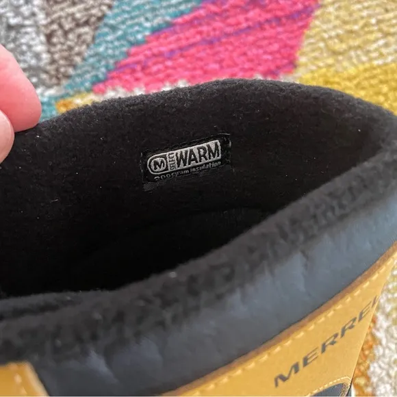 Merrell Kids Snowstorm Yellow and Black Winter Boots Size 2