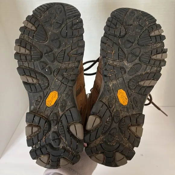Merrell Men's Moab Mid Waterproof Hiking Boots All Terrain Rugged Outdoors Sz 7‎