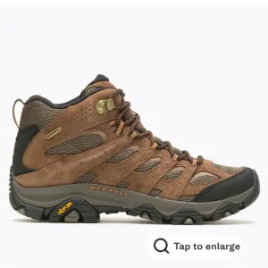 Merrell Men's Moab Mid Waterproof Hiking Boots All Terrain Rugged Outdoors Sz 7‎