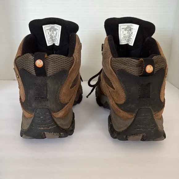 Merrell Men's Moab Mid Waterproof Hiking Boots All Terrain Rugged Outdoors Sz 7‎