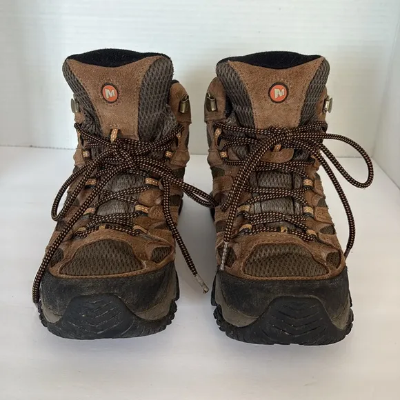 Merrell Men's Moab Mid Waterproof Hiking Boots All Terrain Rugged Outdoors Sz 7‎