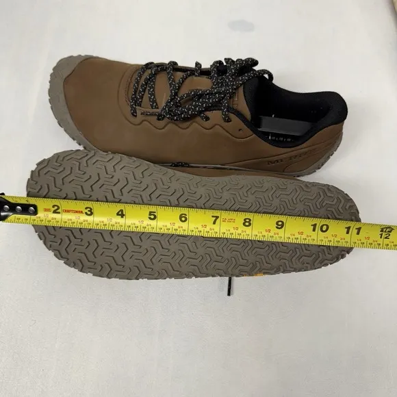 Merrell Men's Vapor Glove 6 Brown Leather Sz 9 Outdoor Hiking Barefoot