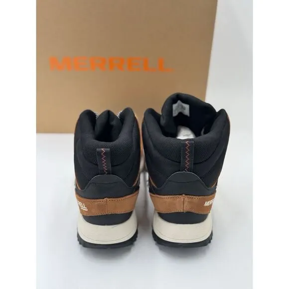Merrell Men's Wildwood Mid Leather Waterproof Hiking Boots Spice Gold Sz 12 NEW