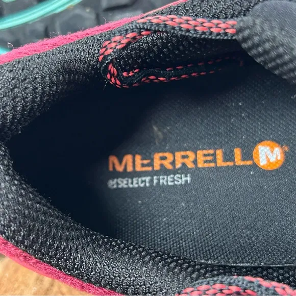 Merrell Red and Green Athletic Shoes for Trail Running