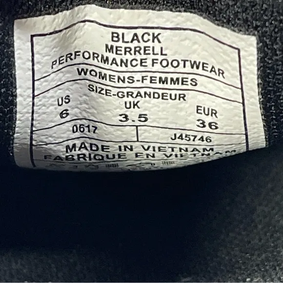Merrell Shoes Women's Size 6 Black Suede Comfort Performance Footwear