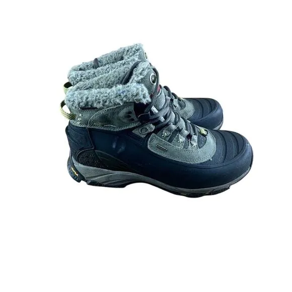 Merrell Size 8 Winterlude 6 Gray Leather WP Insulated Polartec Winter Bo…