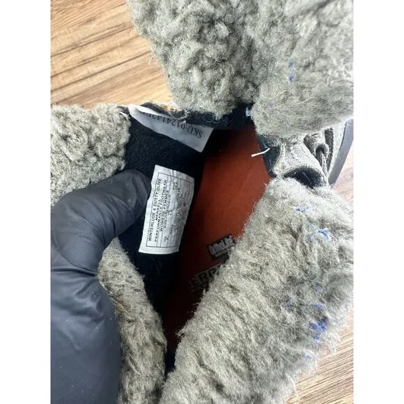 Merrell Size 8 Winterlude 6 Gray Leather WP Insulated Polartec Winter Bo…