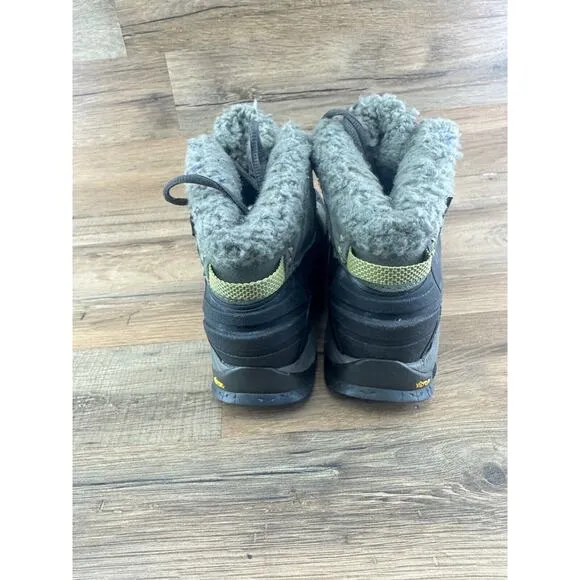 Merrell Size 8 Winterlude 6 Gray Leather WP Insulated Polartec Winter Bo…