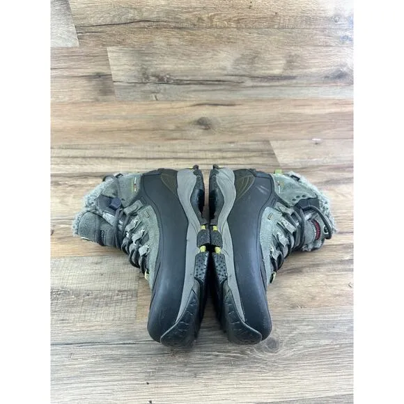 Merrell Size 8 Winterlude 6 Gray Leather WP Insulated Polartec Winter Bo…