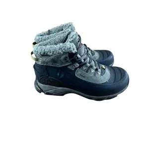 Merrell Size 8 Winterlude 6 Gray Leather WP Insulated Polartec Winter Bo…