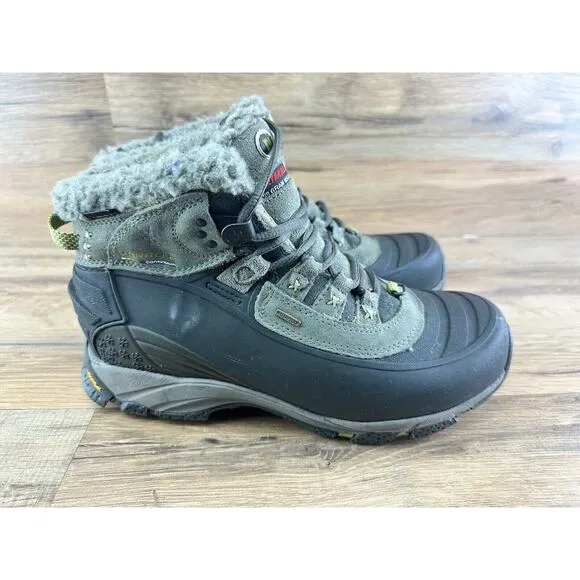 Merrell Size 8 Winterlude 6 Gray Leather WP Insulated Polartec Winter Bo…