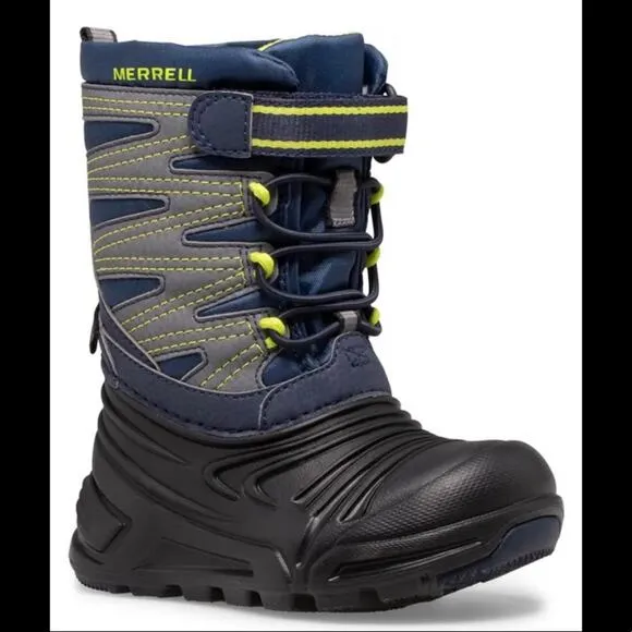 MERRELL SNOW “QUEST 3.0”BLUE WATERPROOF WINTER AND RAIN BOOTS🆕