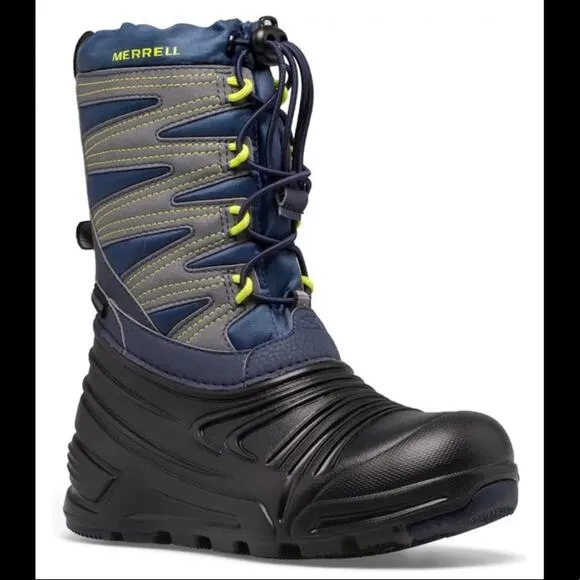 MERRELL SNOW “QUEST 3.0”BLUE WATERPROOF WINTER AND RAIN BOOTS🆕