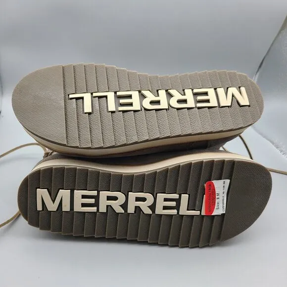 Merrell Women boots Juno Bluff Polar Boulder Taupe suede Waterproof sz 8 new