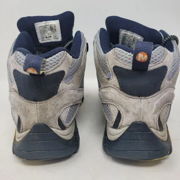 Merrell Womens Moab 2 Mid J19896 Gray Hiking Boots Shoes Vibram Womens Size 8.5