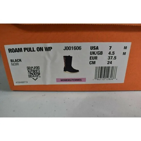 Merrell Womens Size 7 M Roam Pull On Waterproof Black Boots