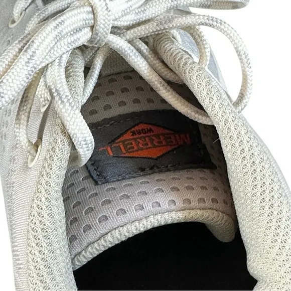 Merrell Work Shoes Mens Size 10 Light Gray Moab Flight Carbon Fiber Sneakers