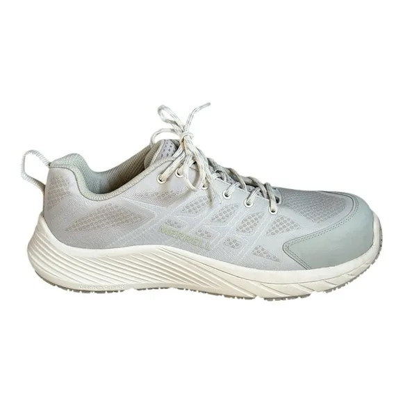 Merrell Work Shoes Mens Size 10 Light Gray Moab Flight Carbon Fiber Sneakers