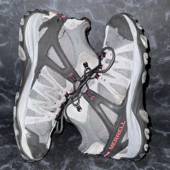 MERRELL Accentor 3 Gray Red Outdoor Athletic Hiking Shoes Boots Men’s Size 11