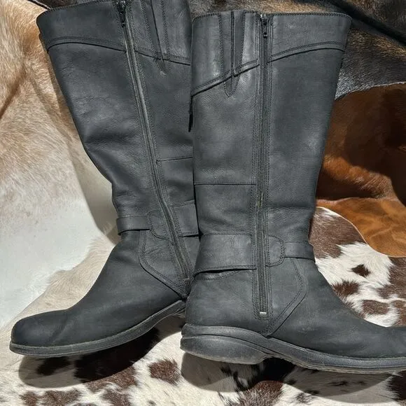 Merrell Captiva- Buckle Top- Waterproof Tall Leather Boot Size 11 A15