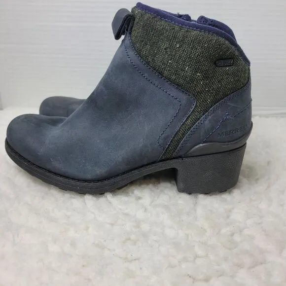 Merrell Chateau II Womens Bootie Size 6.5 Pull On Waterproof Black Boots J000886