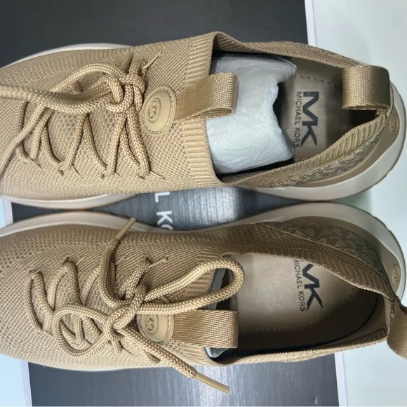 Michael kors DAX SLIP ON SF STRETCH KNIT Mens shoes camel color