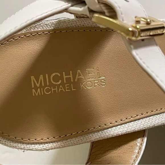 MICHAEL Michael Kors Women’s Penelope Wedge Canvas Shoes Size 9 NEW