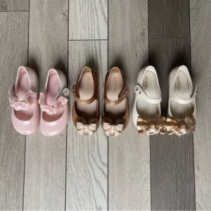 Mini Melissa Kids Shoes Bundle - Pink, Brown, and Cream